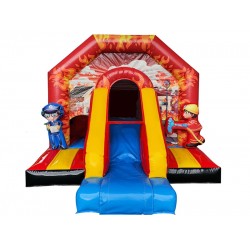 Hüpfburg Feuerwehrhelden Mit Rutsche Hüpfburg Feuerwehrhelden Mit Rutsche