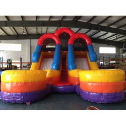 Doppelte Spritzwasserrutsche