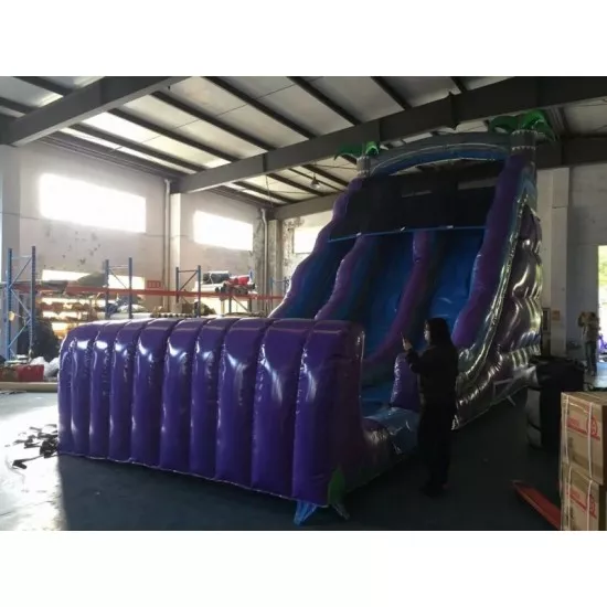 Purple Marble Dual Lane Aufblasbare Trockenrutsche Purple Marble Dual Lane Aufblasbare Trockenrutsche