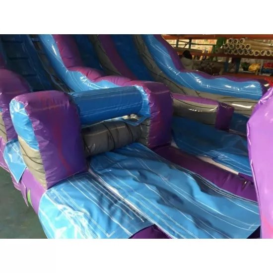 Purple Marble Dual Lane Aufblasbare Trockenrutsche Purple Marble Dual Lane Aufblasbare Trockenrutsche